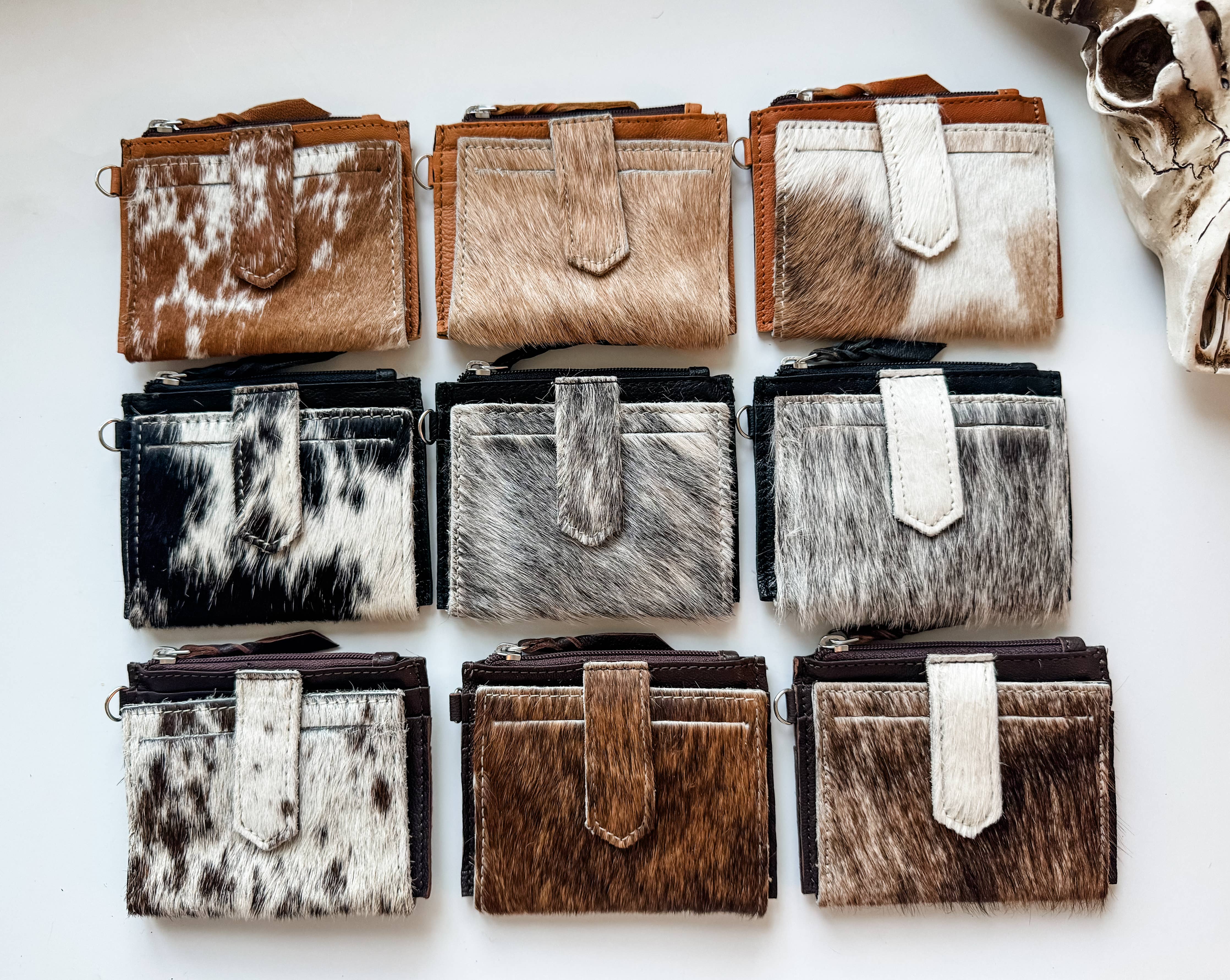 Dakota Wristlet Wallet - Western Cowhide Leather Credit Card