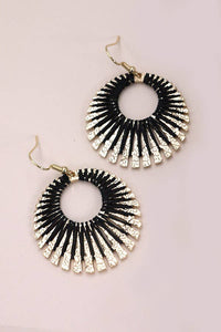 CIRCLE DANGLE WITH INNER STRING EARRINGS