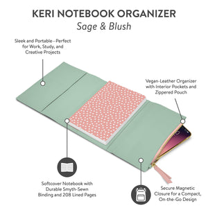 Sage & Blush Keri Notebook Organizer