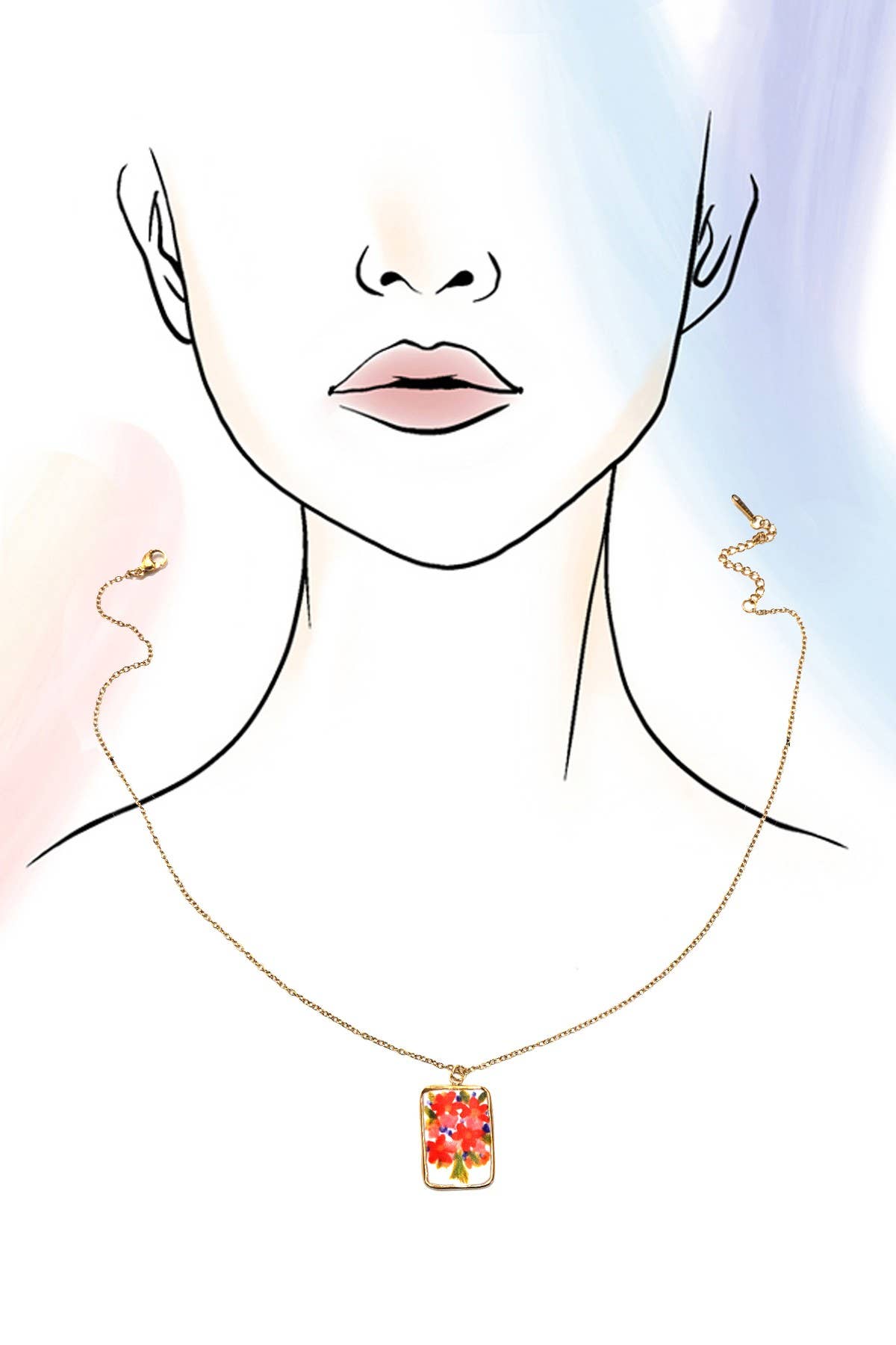 18K Stainless Steel Tarnish Free Waterproof Neck | 40NK9503