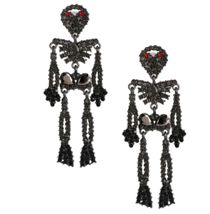 Rhinestones Skeleton Earrings