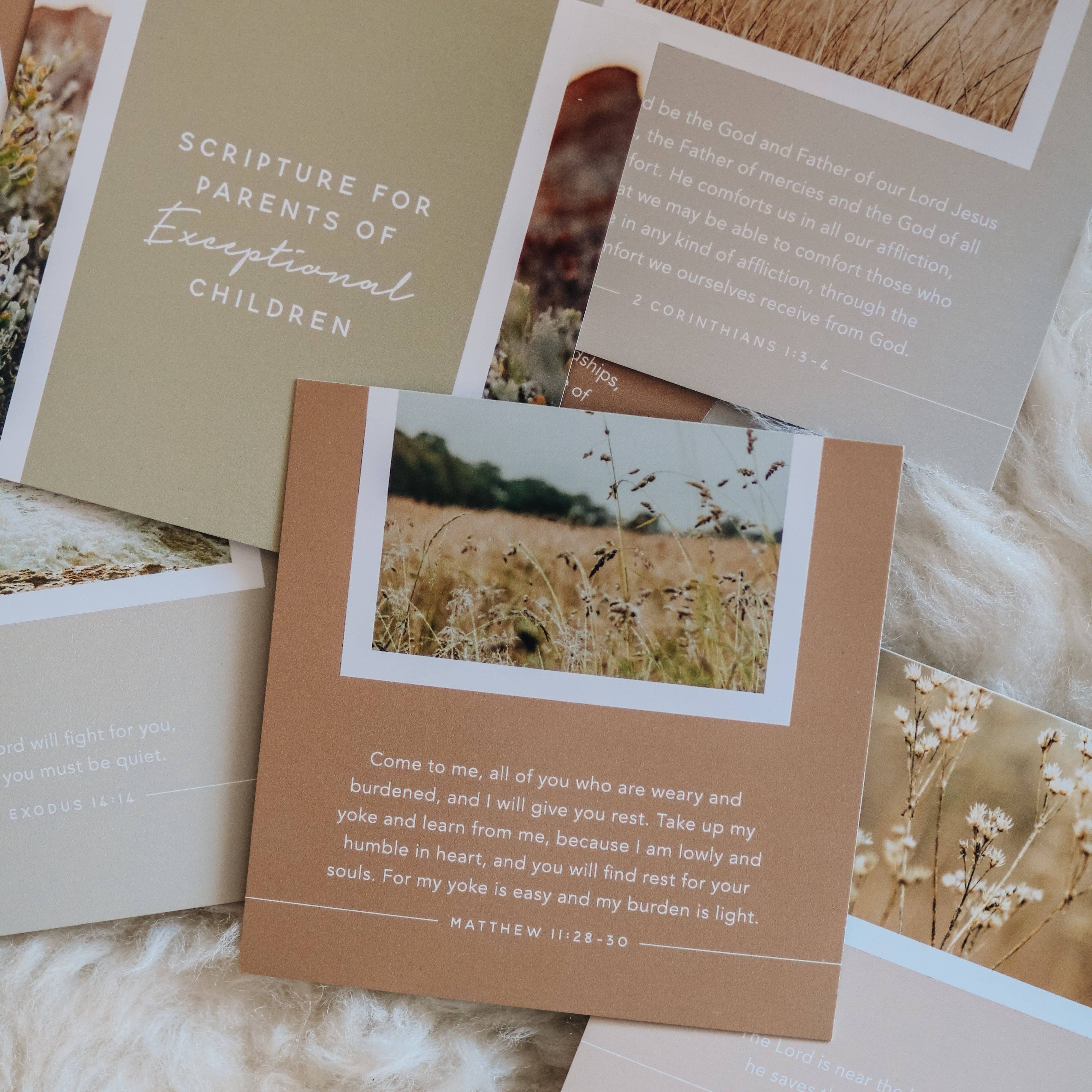 Scripture for Parents of Exceptional Children Verse Card Set
