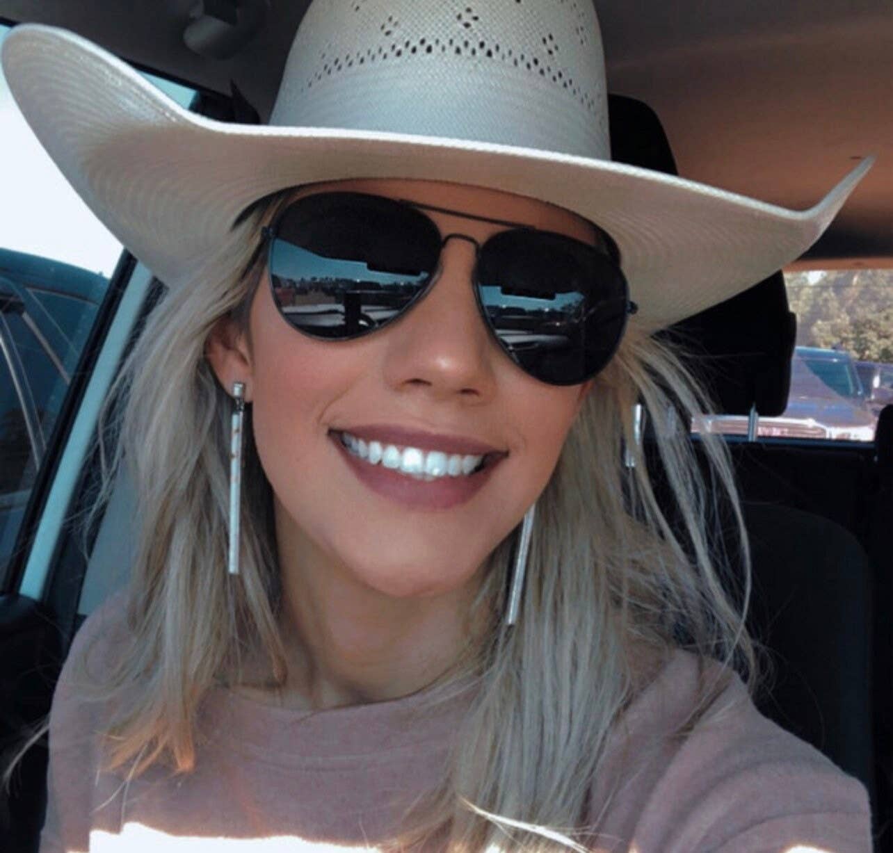 Western Bar Stone Earrings -  Earring Statement Earrings