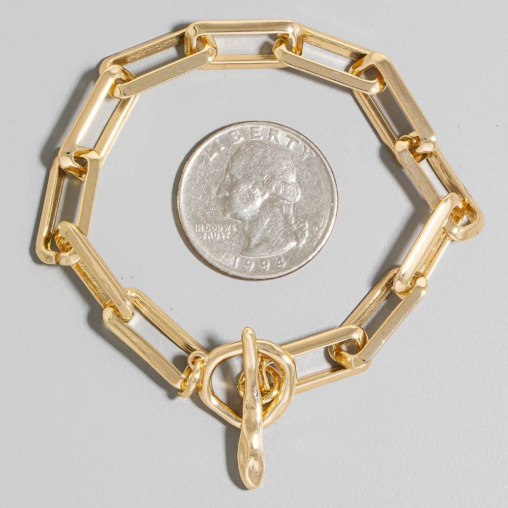 Rectangle Toggle Chain Bracelet