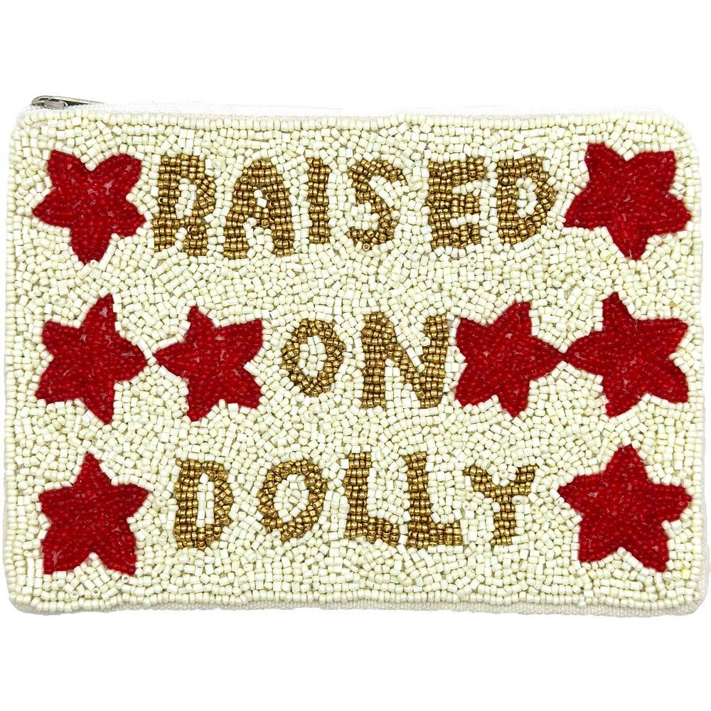Double Sided RAISED ON DOLLY Beaded Coin Purse