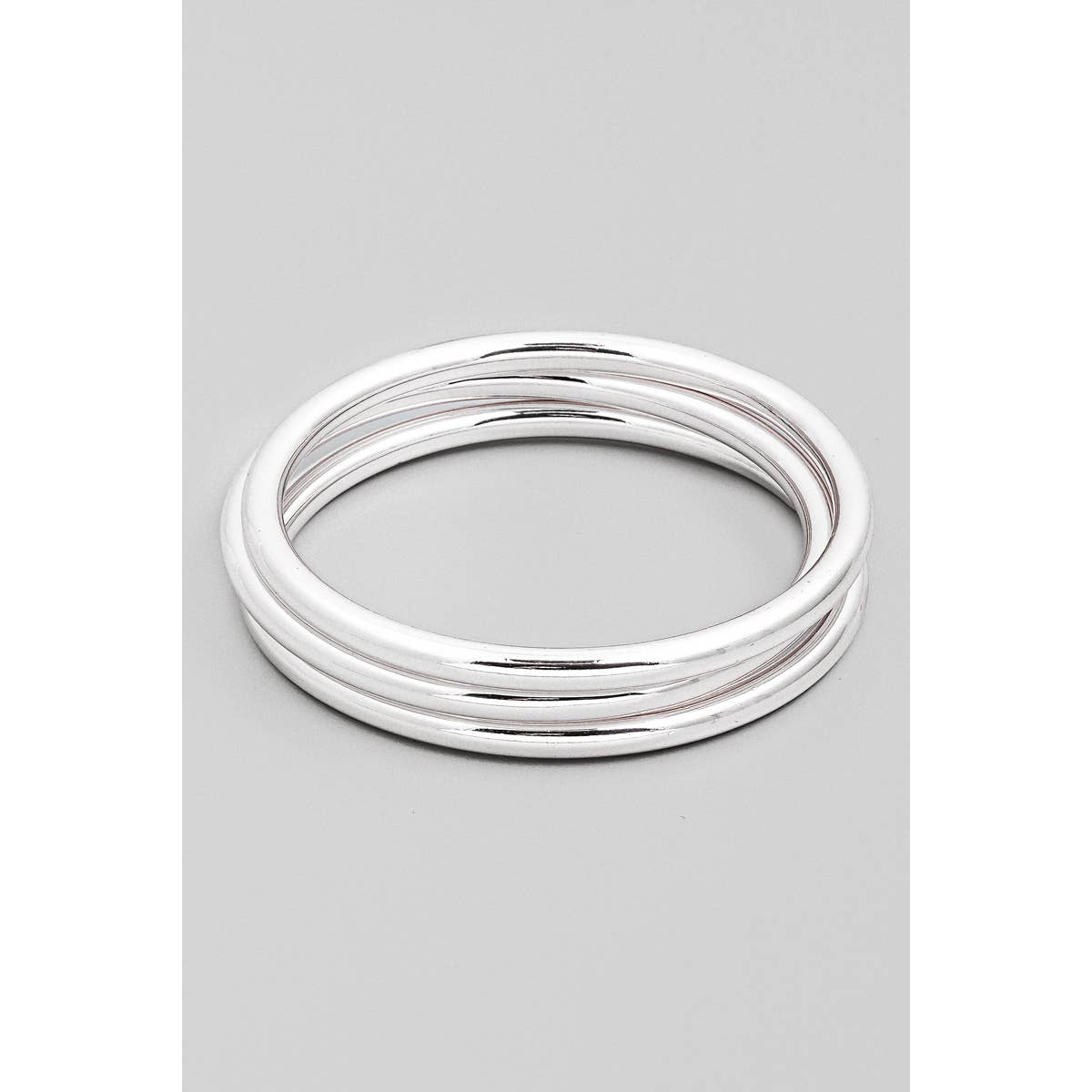 Metallic Triple Bangle Bracelet Set