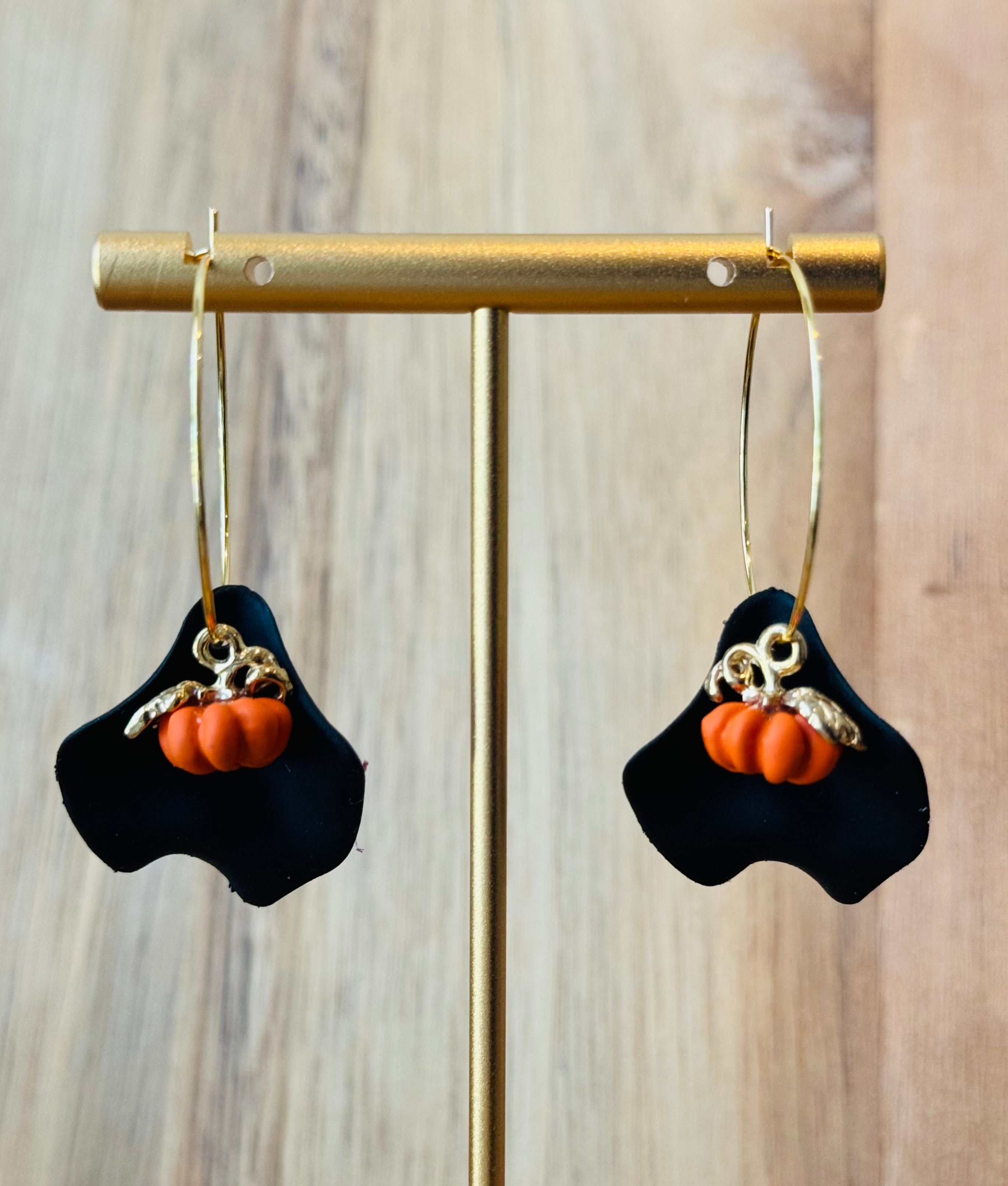 Pumpkin Petal Hoop Earrings