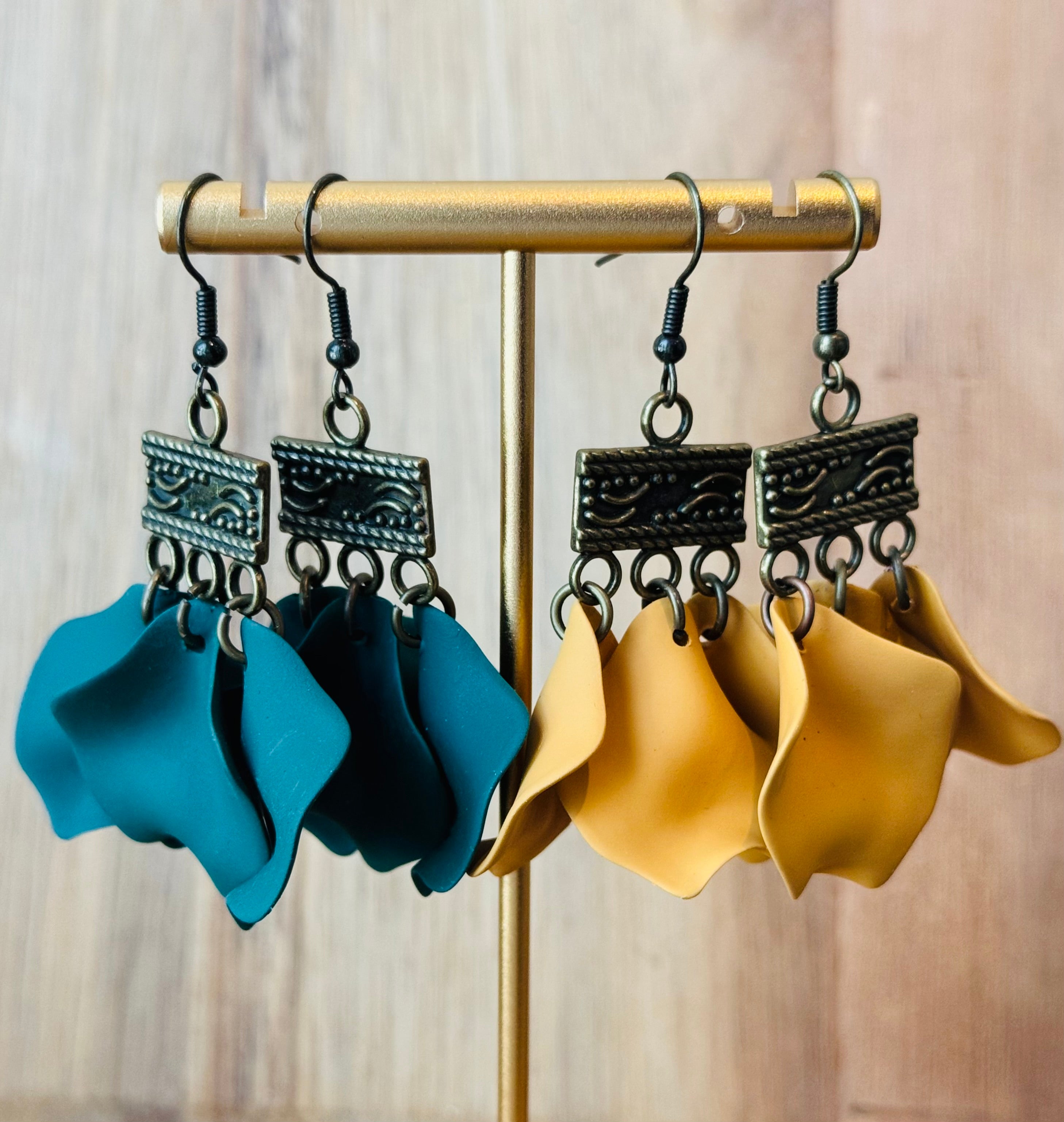 MULTIPLE COLORS: Stunning Petal Earrings