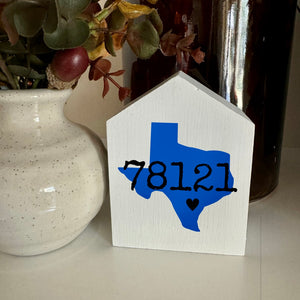 MULTIPLE STYLES: Texas City/Zip Code Standing Wood Decor