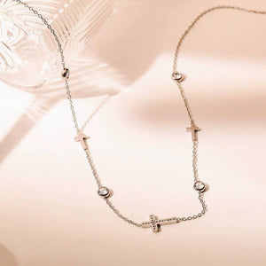 18K STAINLESS STEEL TARNISH-FREE CROSS NECKLACE