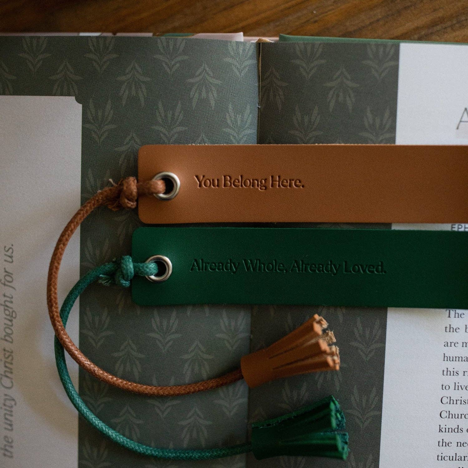 You Belong Here Leatherette Bookmarks - 2 Pack