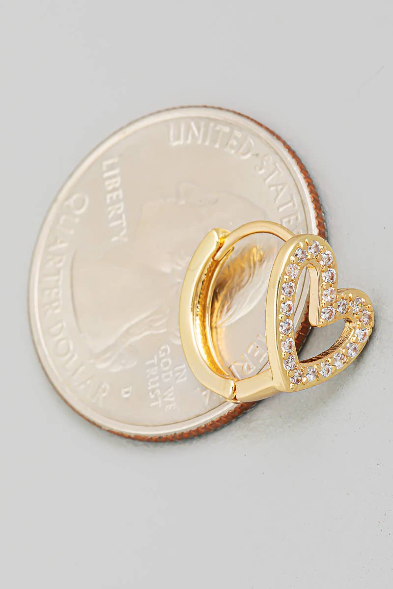 Mini Heart Hoop Earrings