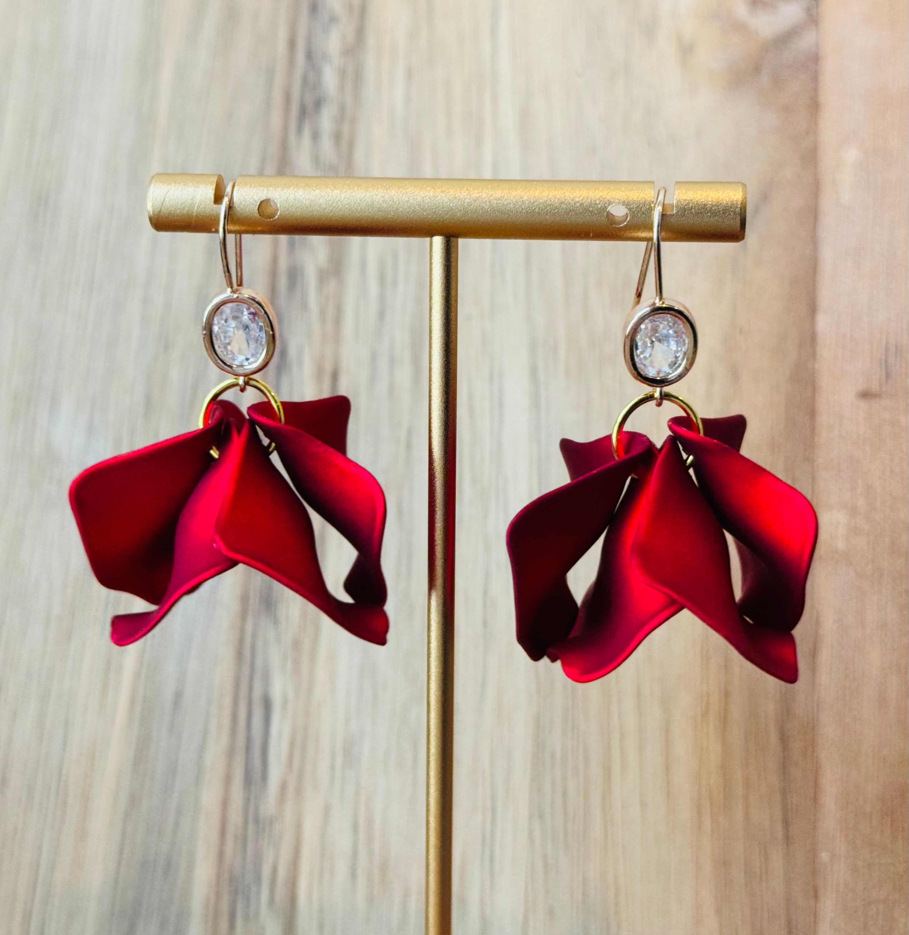 MULTIPLE COLORS: Bejeweled Bloom Earrings