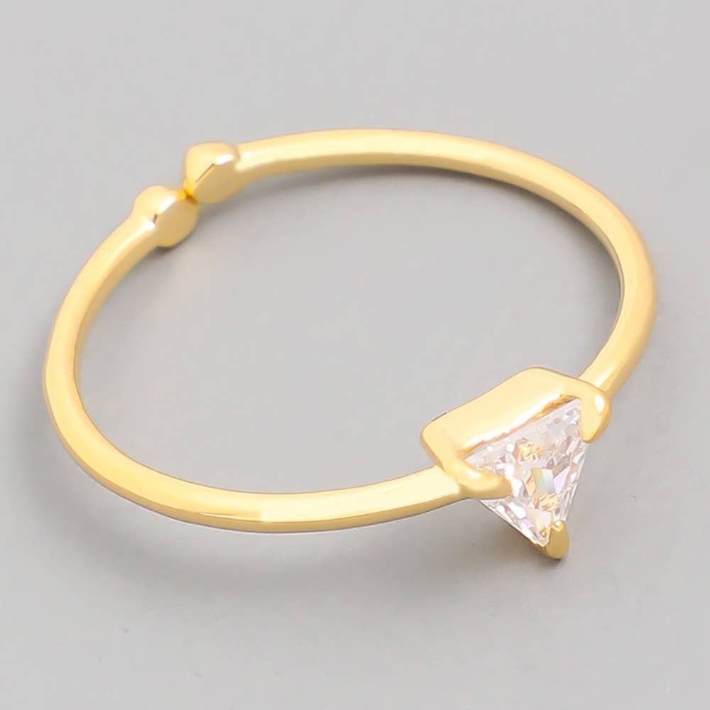 Delicate Triangle Stud Ring