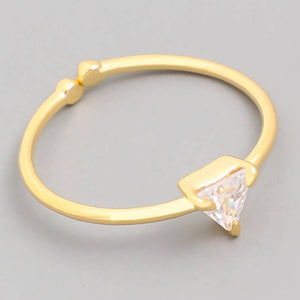 Delicate Triangle Stud Ring