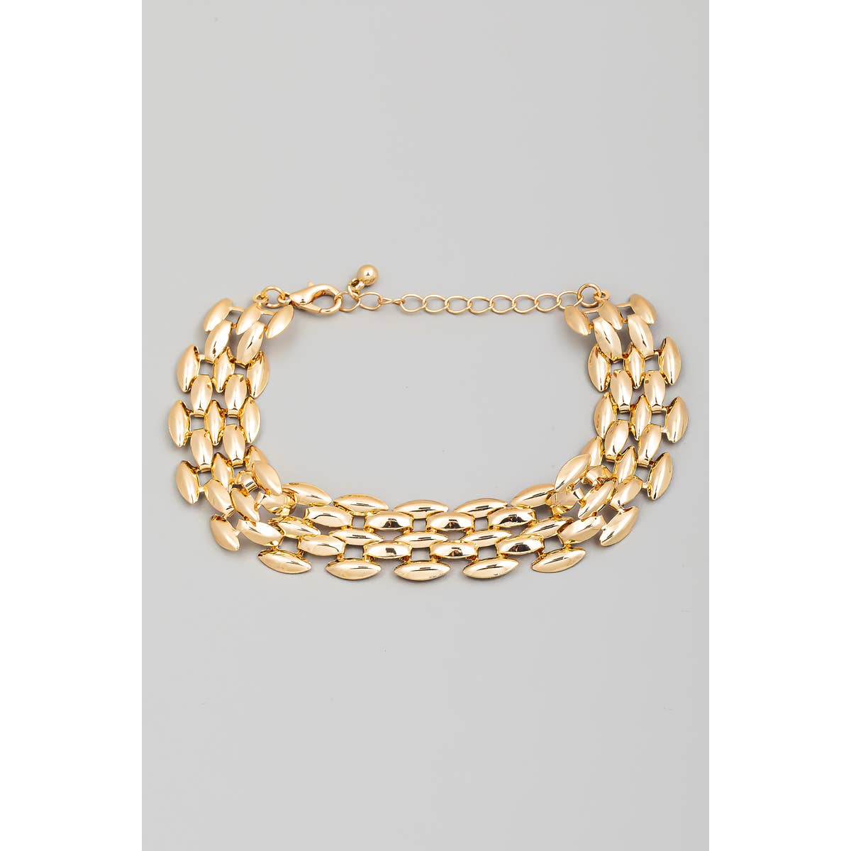 Oval Watch Chain Mesh Bracelet