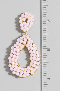 Faceted Beaded Teardrop Earrings