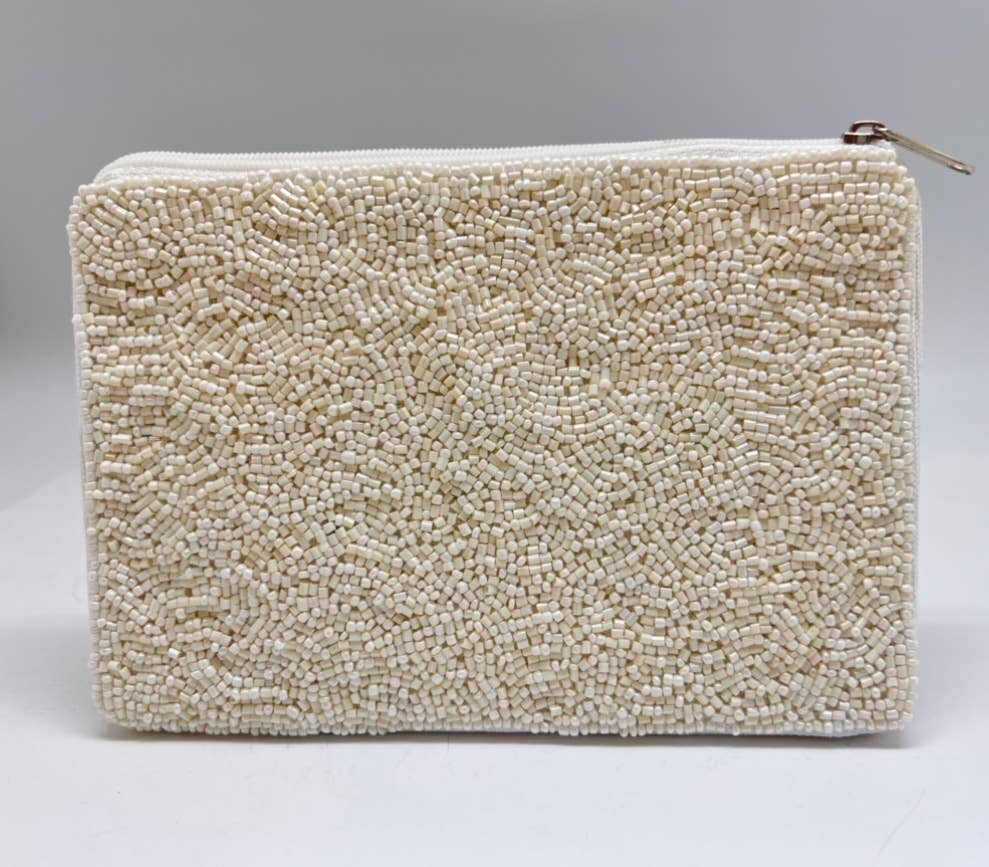Double Sided RAISED ON DOLLY Beaded Coin Purse