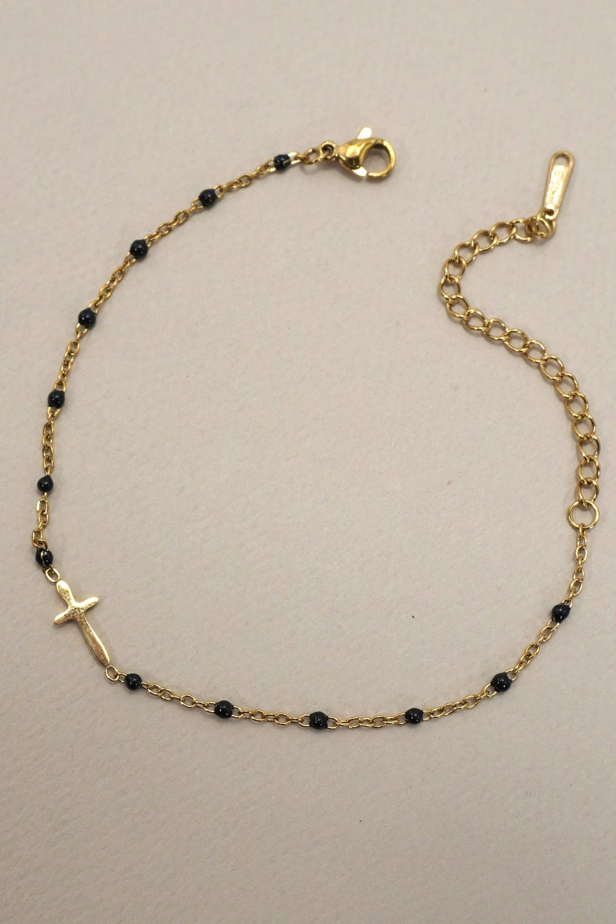 18K STAINLESS STEEL TARNISH FREE CROSS BRACELET | 40B5176