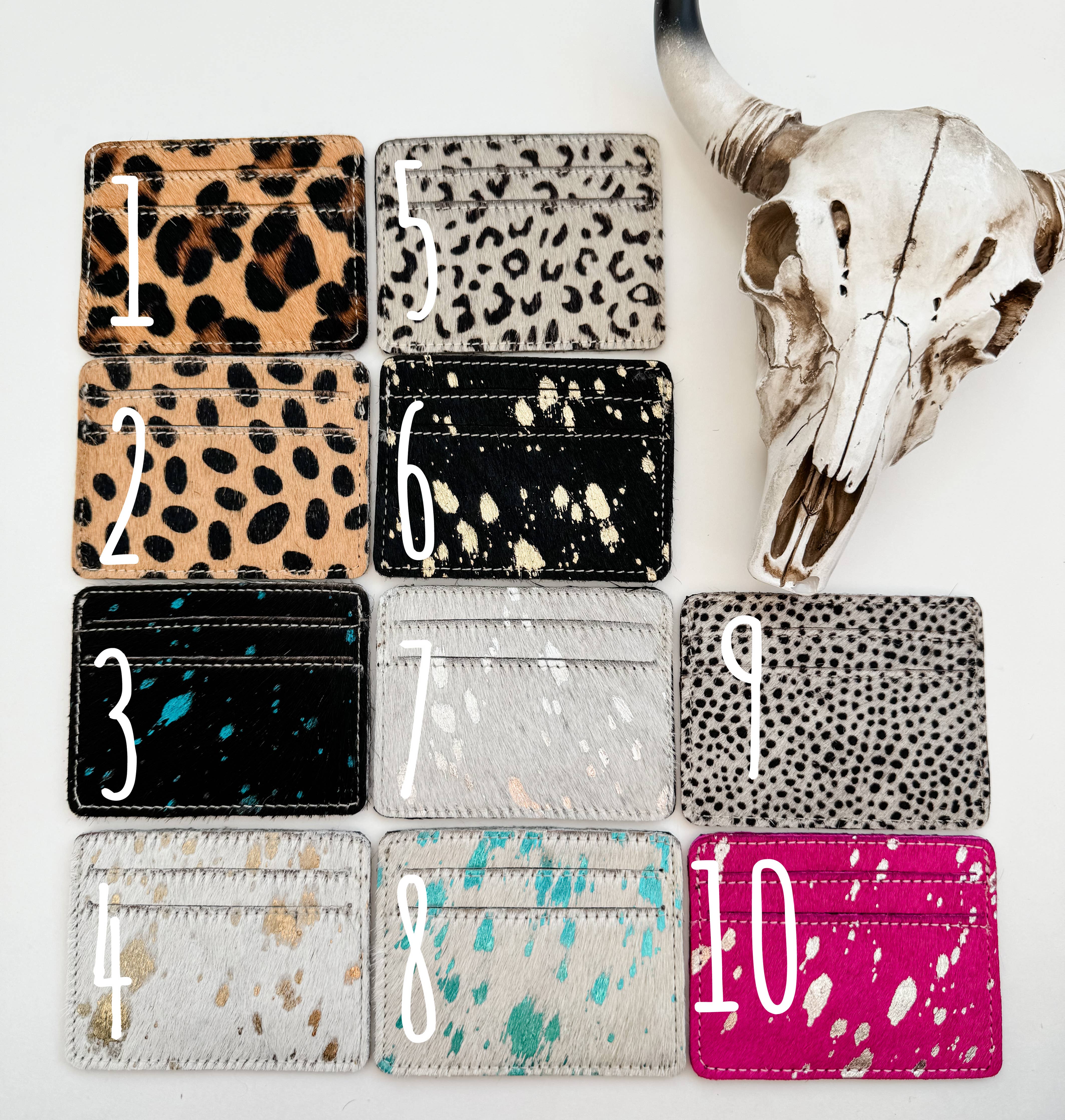 Western Cowhide Credit Card Holder - Money holder