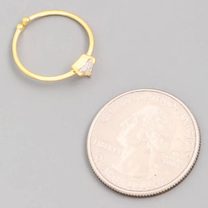 Delicate Triangle Stud Ring