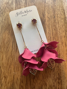 Pink Petals Dangle Earrings