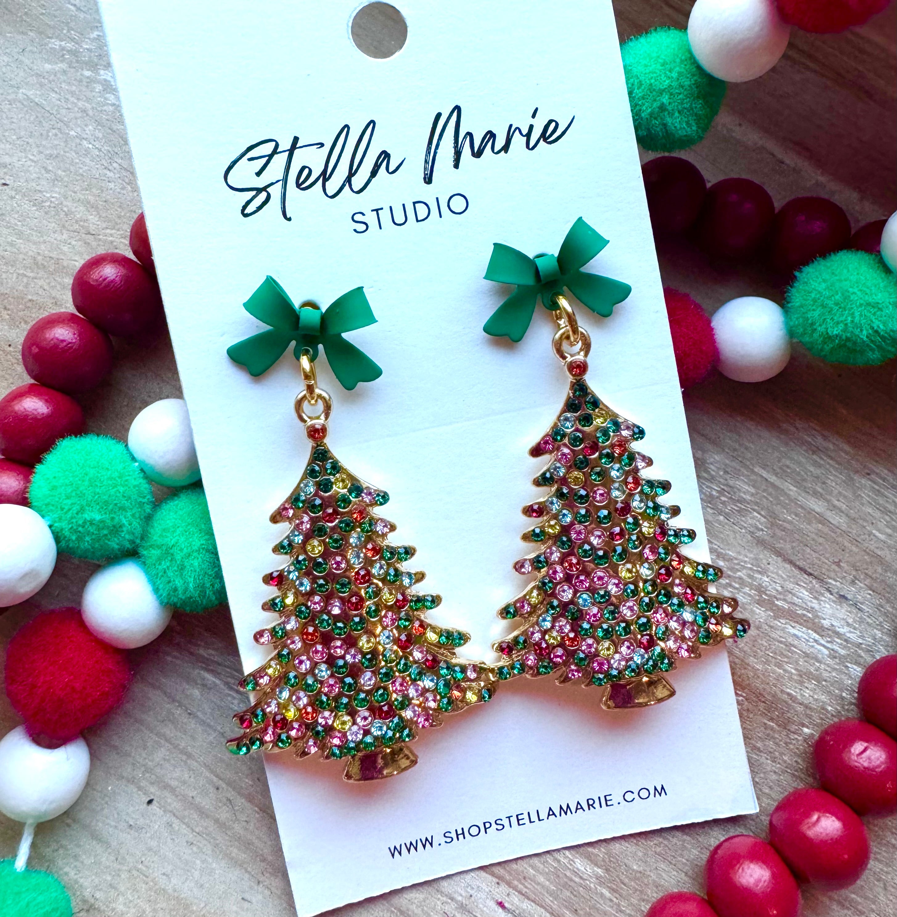 Dainty Christmas Tree Earrings