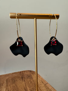 MULTIPLE COLORS: Petal & Charm Hoops