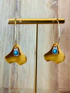 MULTIPLE COLORS: Petal & Charm Hoops