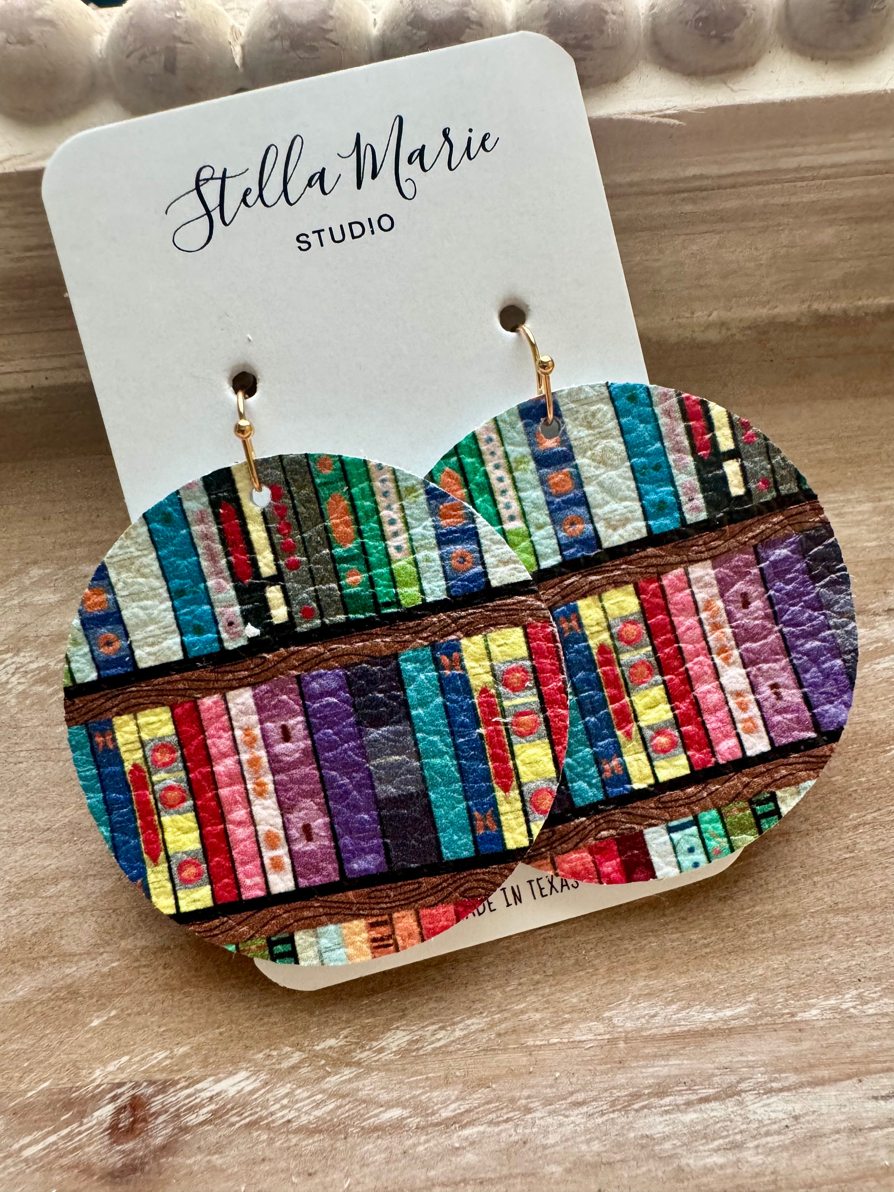 Bookshelf Earrings