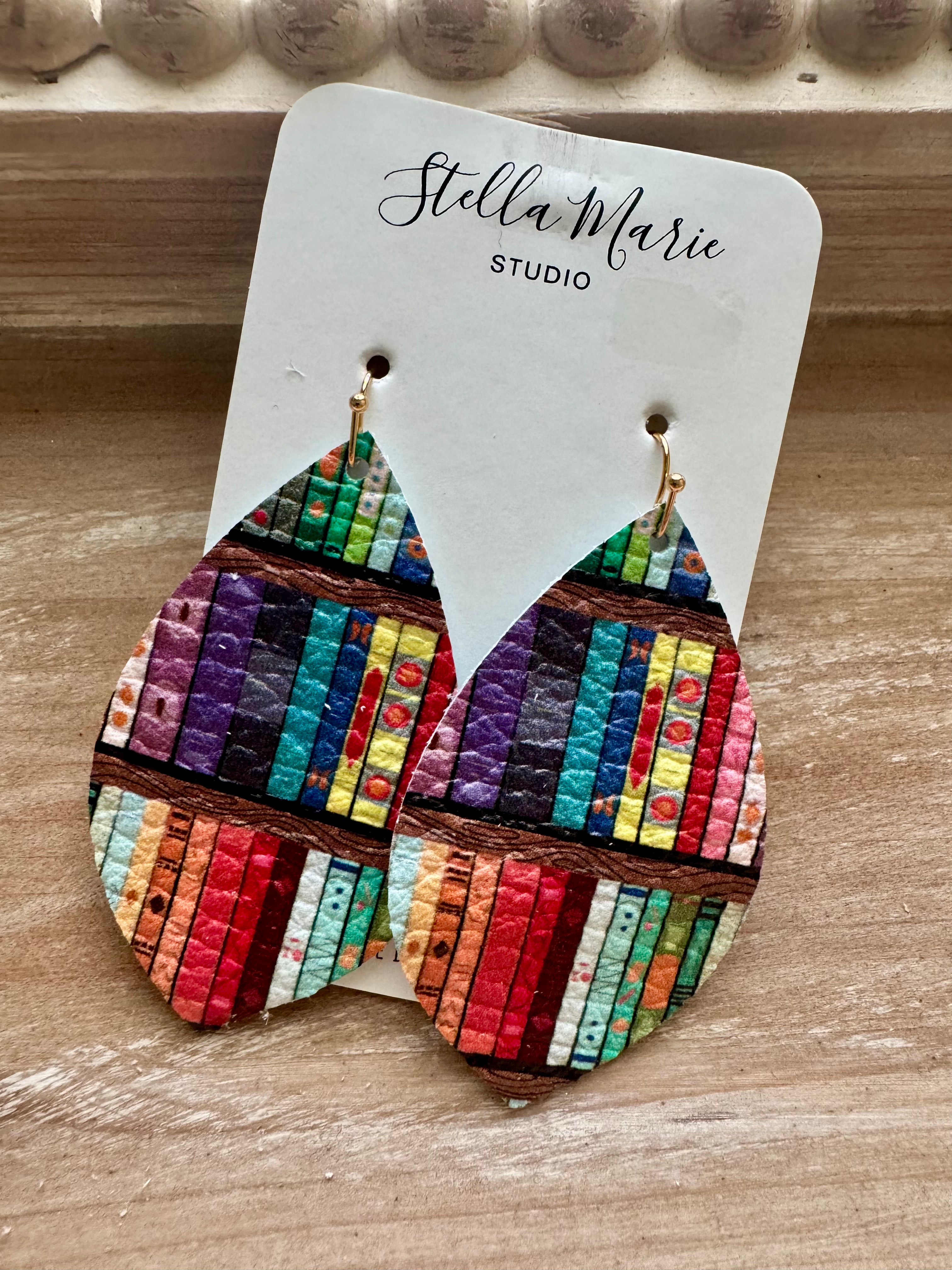 Bookshelf Earrings