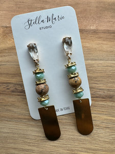 Stone & Sparkle Beaded Earrings