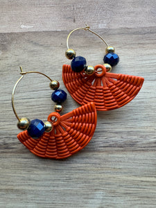 MULTIPLE STYLES: Beaded Hoop Earrings 1.25”