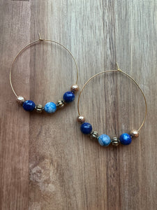 MULTIPLE OPTIONS: 2.5" Beaded Hoop Earrings