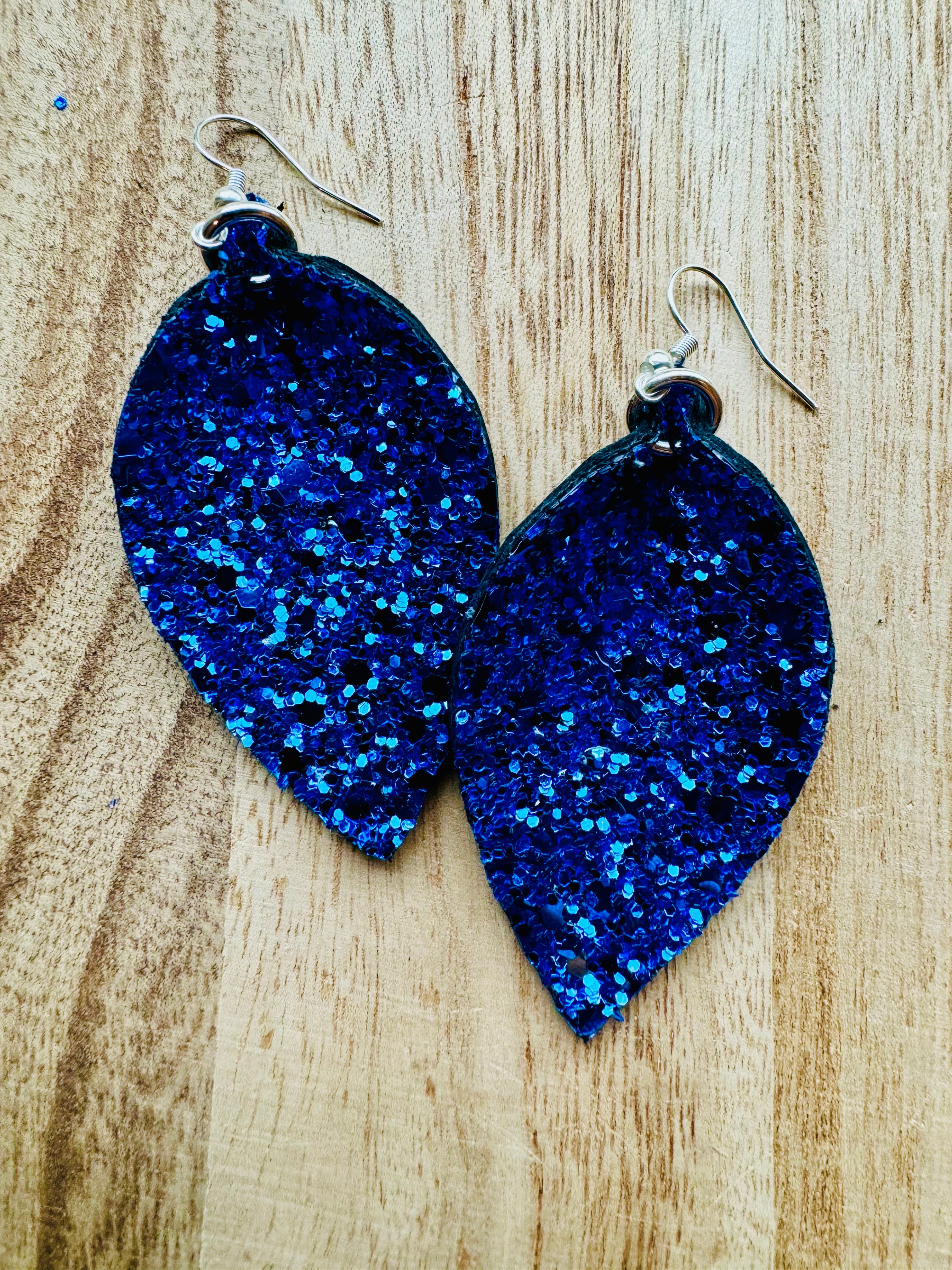 MULTIPLE STYLES: Royal Blue Sparkle Earrings