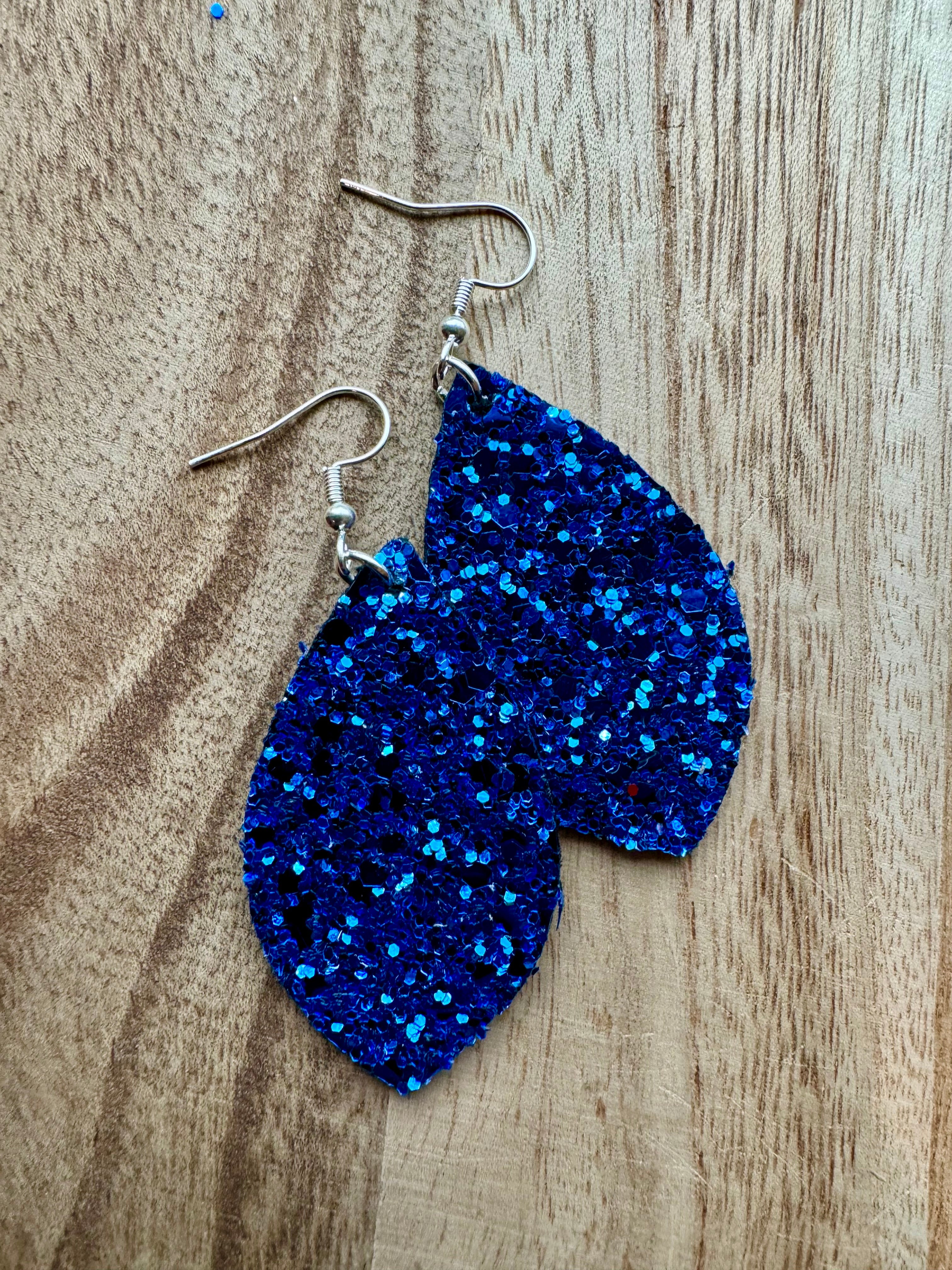 MULTIPLE STYLES: Royal Blue Sparkle Earrings