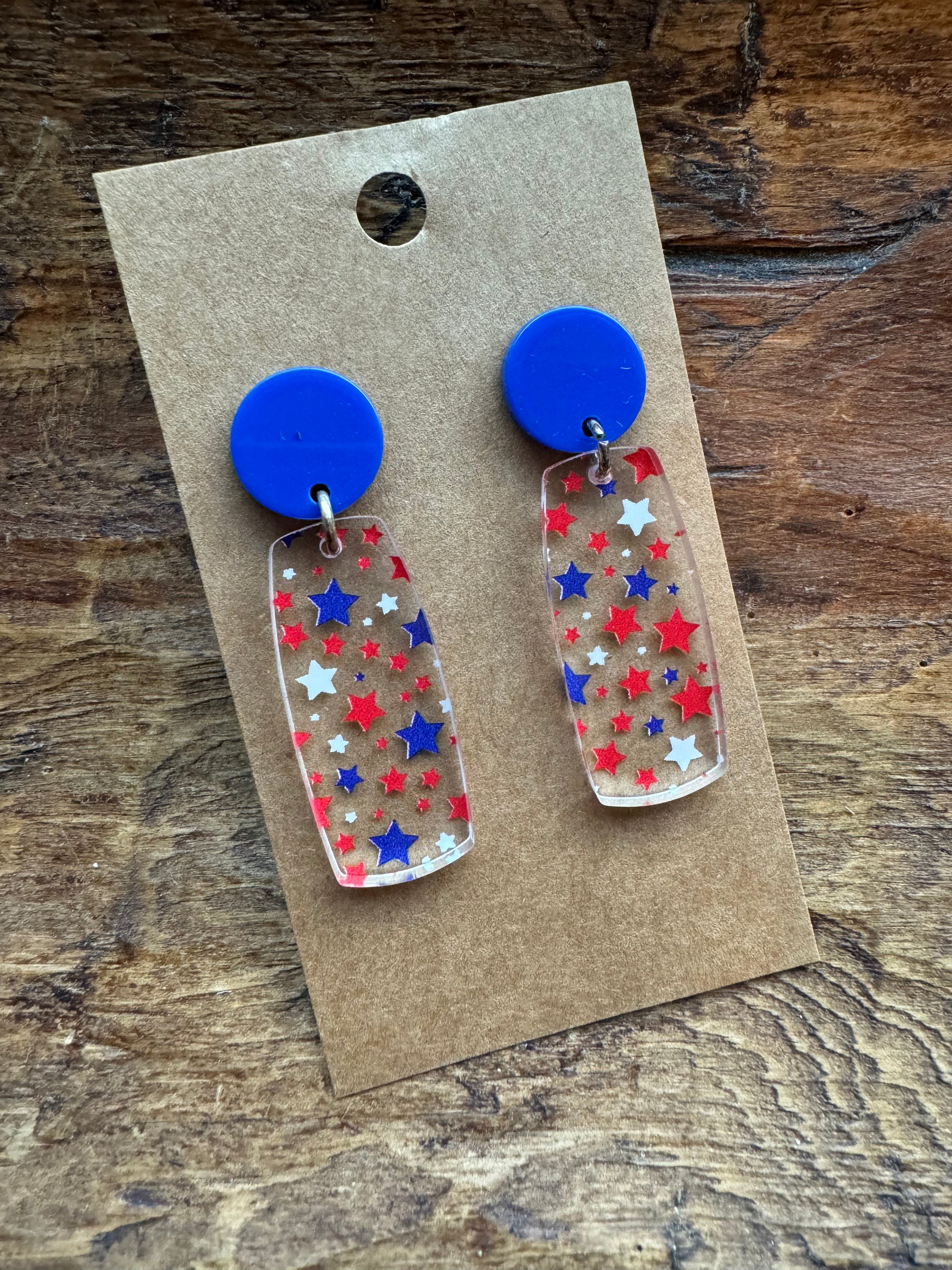 Stars & Stripes Acrylic Earrings