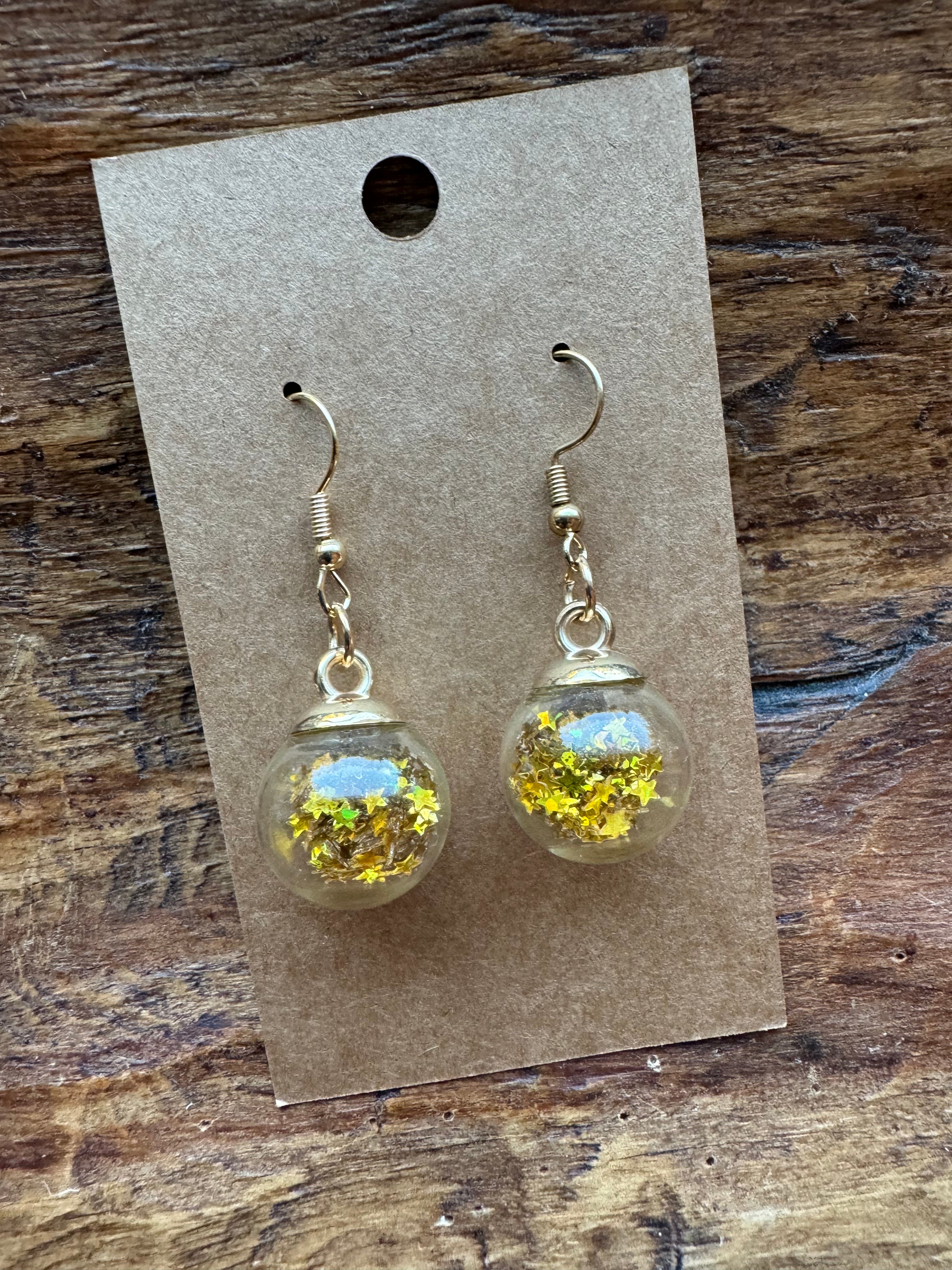 MULTIPLE COLORS: Christmas Globe Ornament Earrings