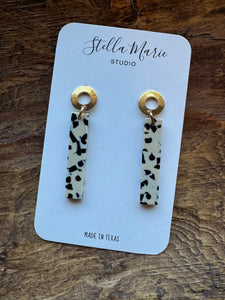 Dalmatian-Inspired Bar Earrings