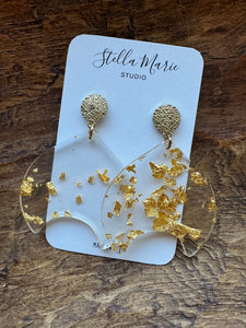 TWO OPTIONS: Gold-Flecked Acrylic Earrings