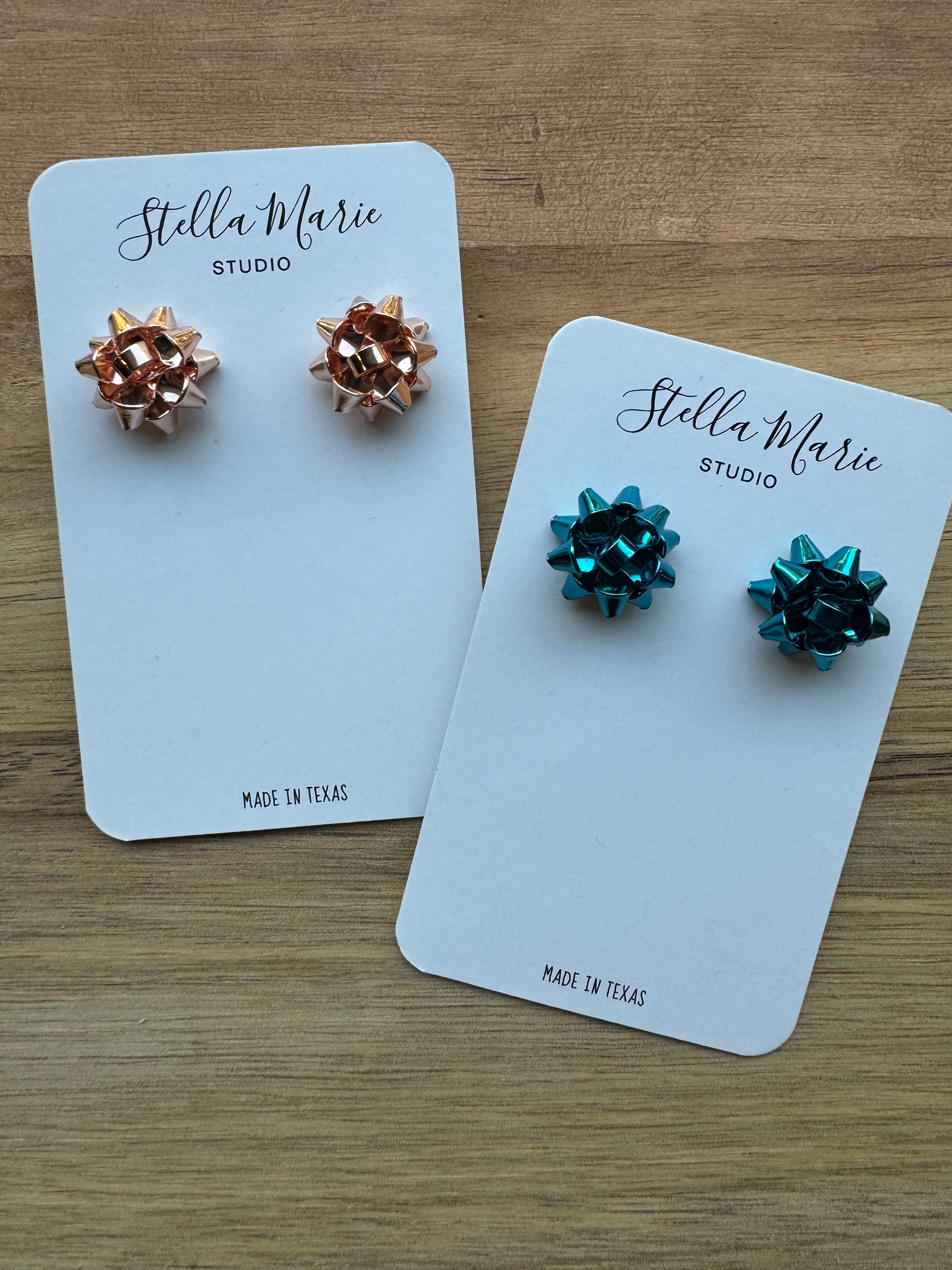 MULTIPLE COLORS: Christmas Bow Earrings