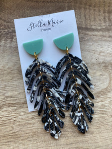 MULTIPLE COLORS: Acrylic Feather Earrings