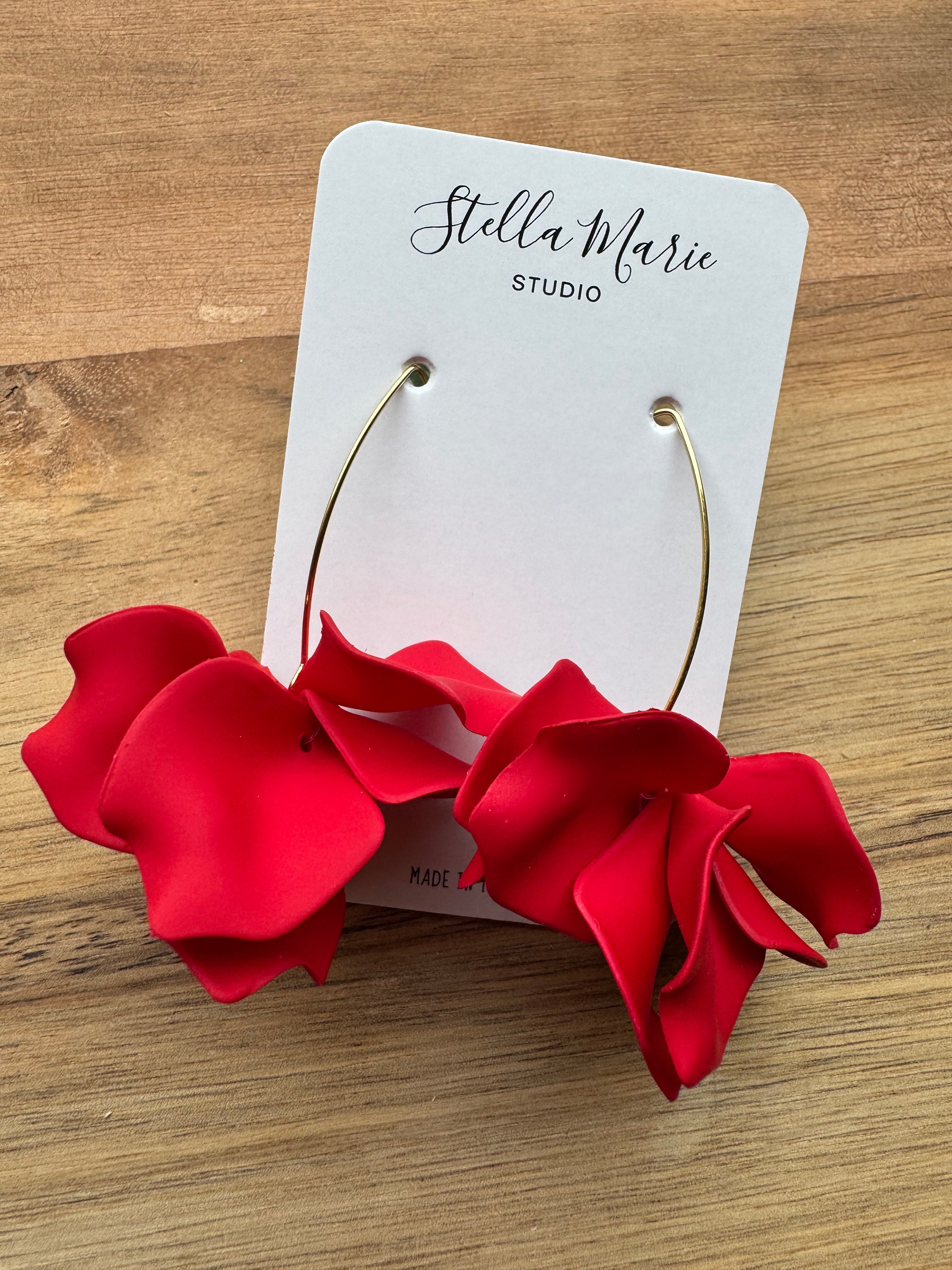 MULTIPLE COLORS: Pretty Bloom Earrings 2"