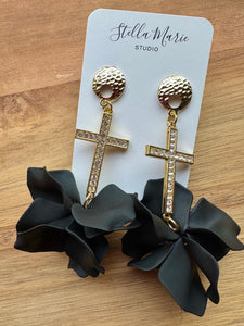 MULTIPLE STYLES: Cross & Bloom Earrings
