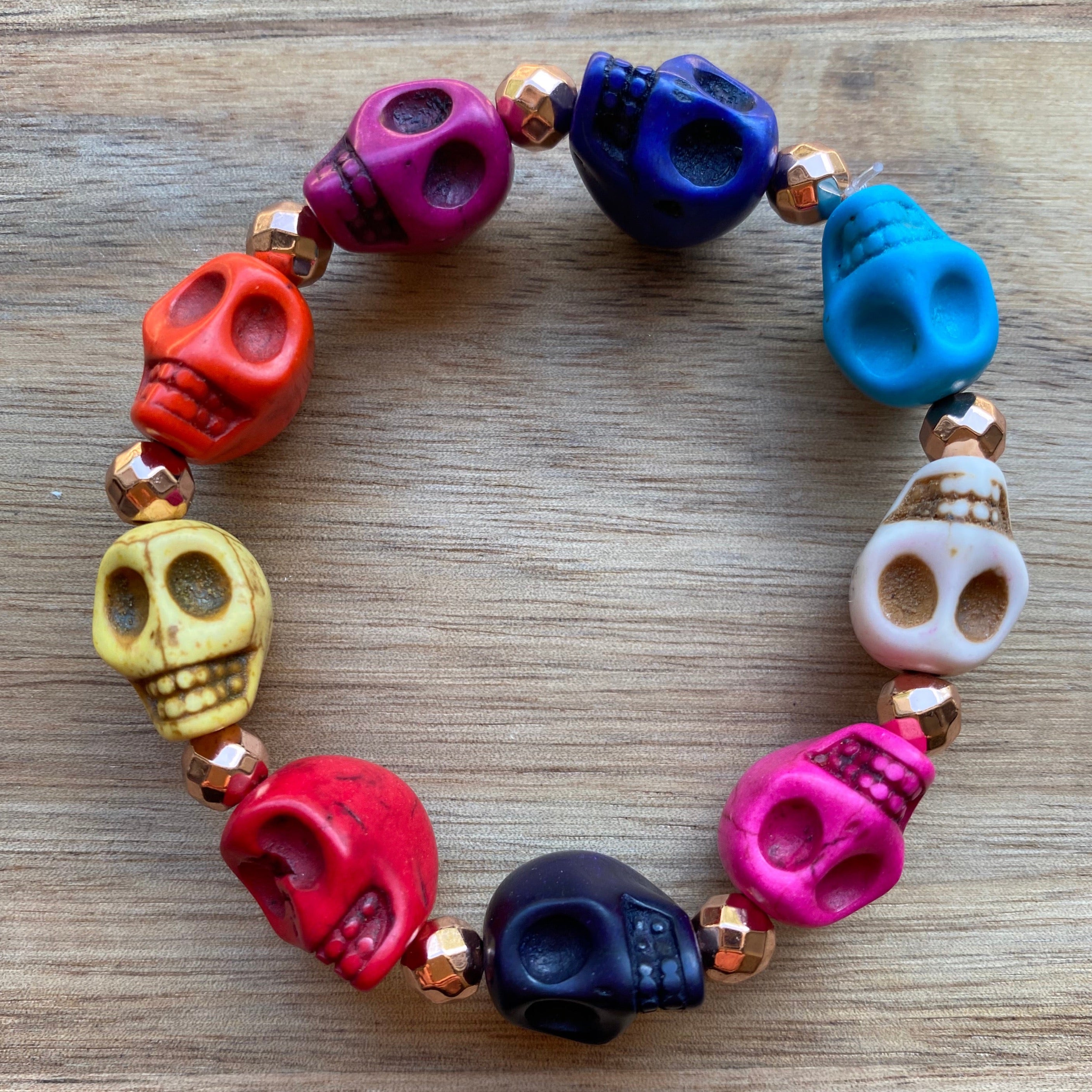 Colorful Skull Stretch Bracelet