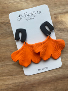 Orange Petal Earrings