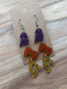 Three Witches Acrylic Earrings