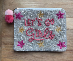 Let's Go Girls Seed Bead Coin Purse