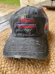 Distressed Texas Serape Hat