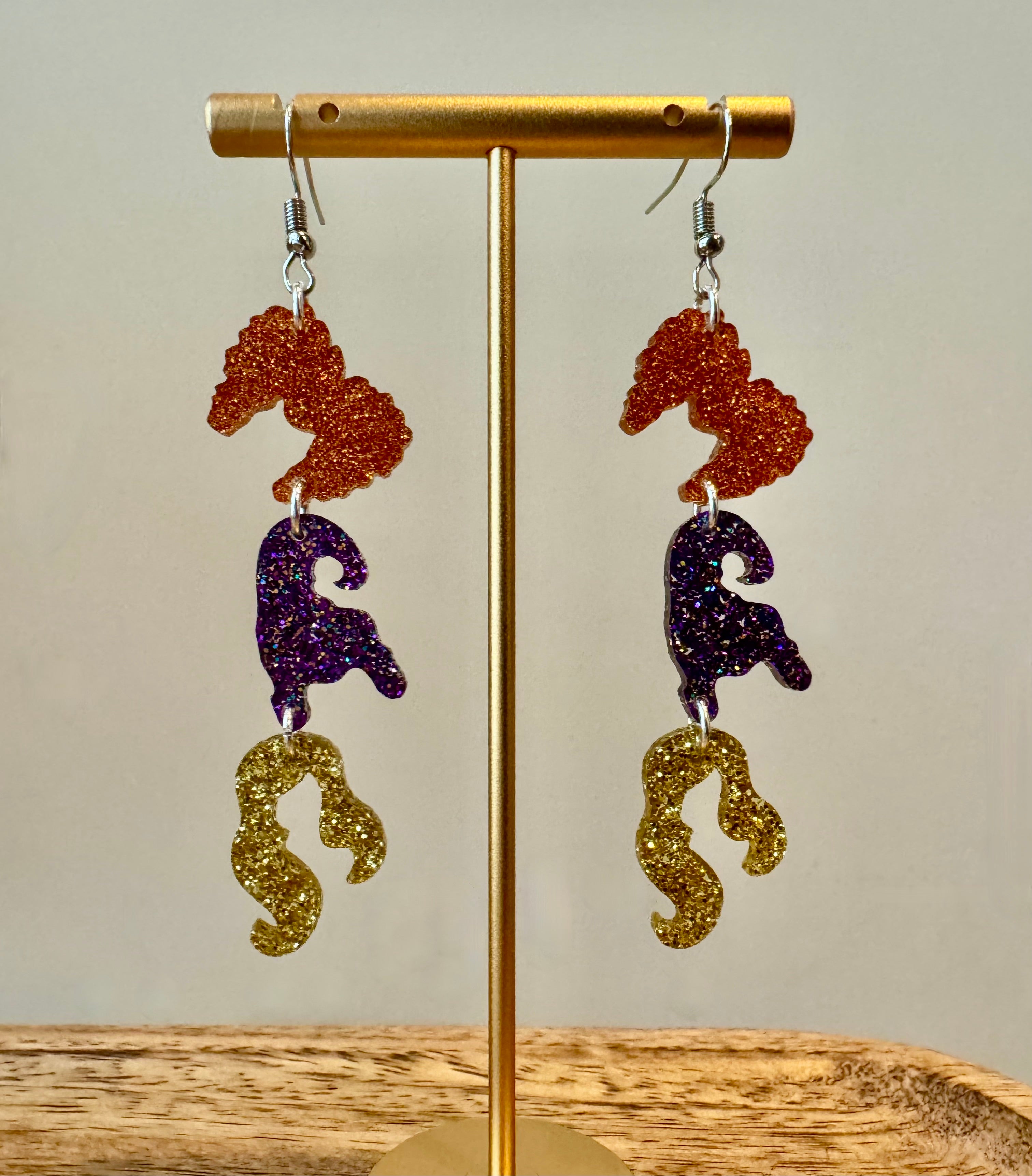 Three Witches Acrylic Earrings